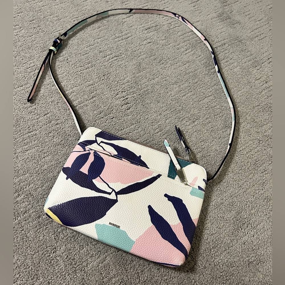 Parfois abstract floral strap purse.